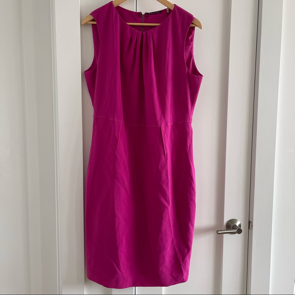 Pink Elie Tahari sleeveless sheath dress